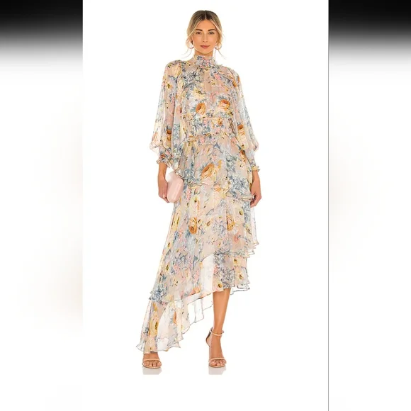 chinese dress ladies Astrid Maxi Dress in Potpourri Pink Floral | By Nicola